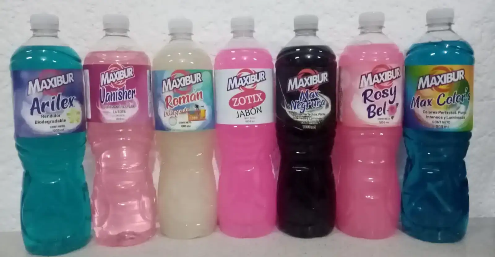 Jabones liquidos para ropa, + colors, + negrura, Zotix, Arilex, Roma, Vanisher, Rosy Vel. 20 lts