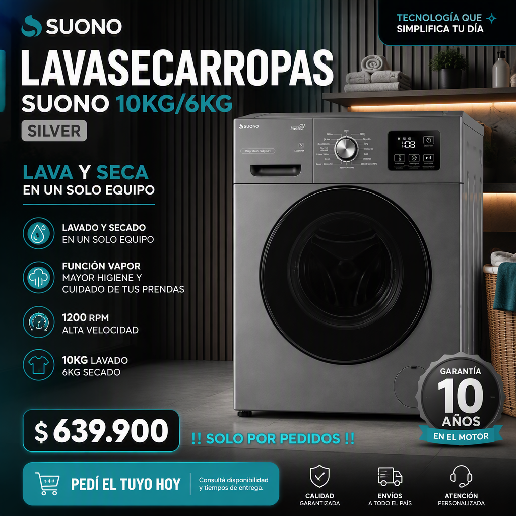 OFERTOON LAVASECARROPAS SUONO 10KG