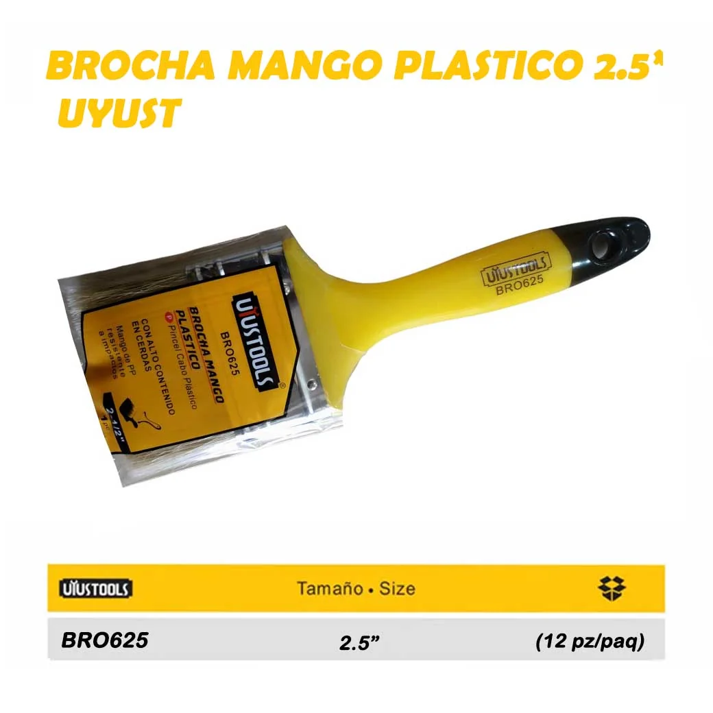 BROCHA MANGO PLASTICO UYUST 2.5"