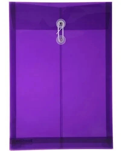 Sobre morado c/ rondana plástico t/carta
