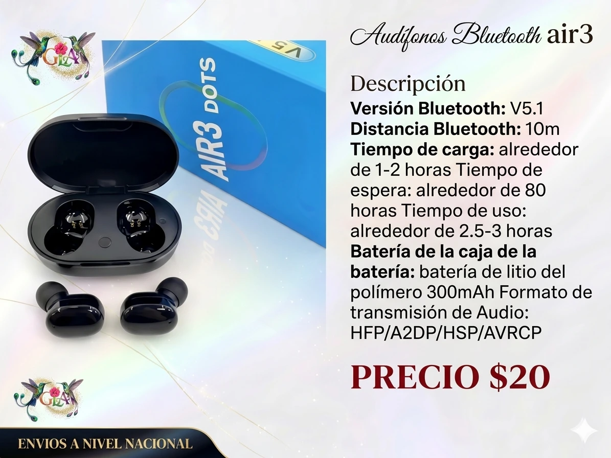Audífono Bluetooth Air3
