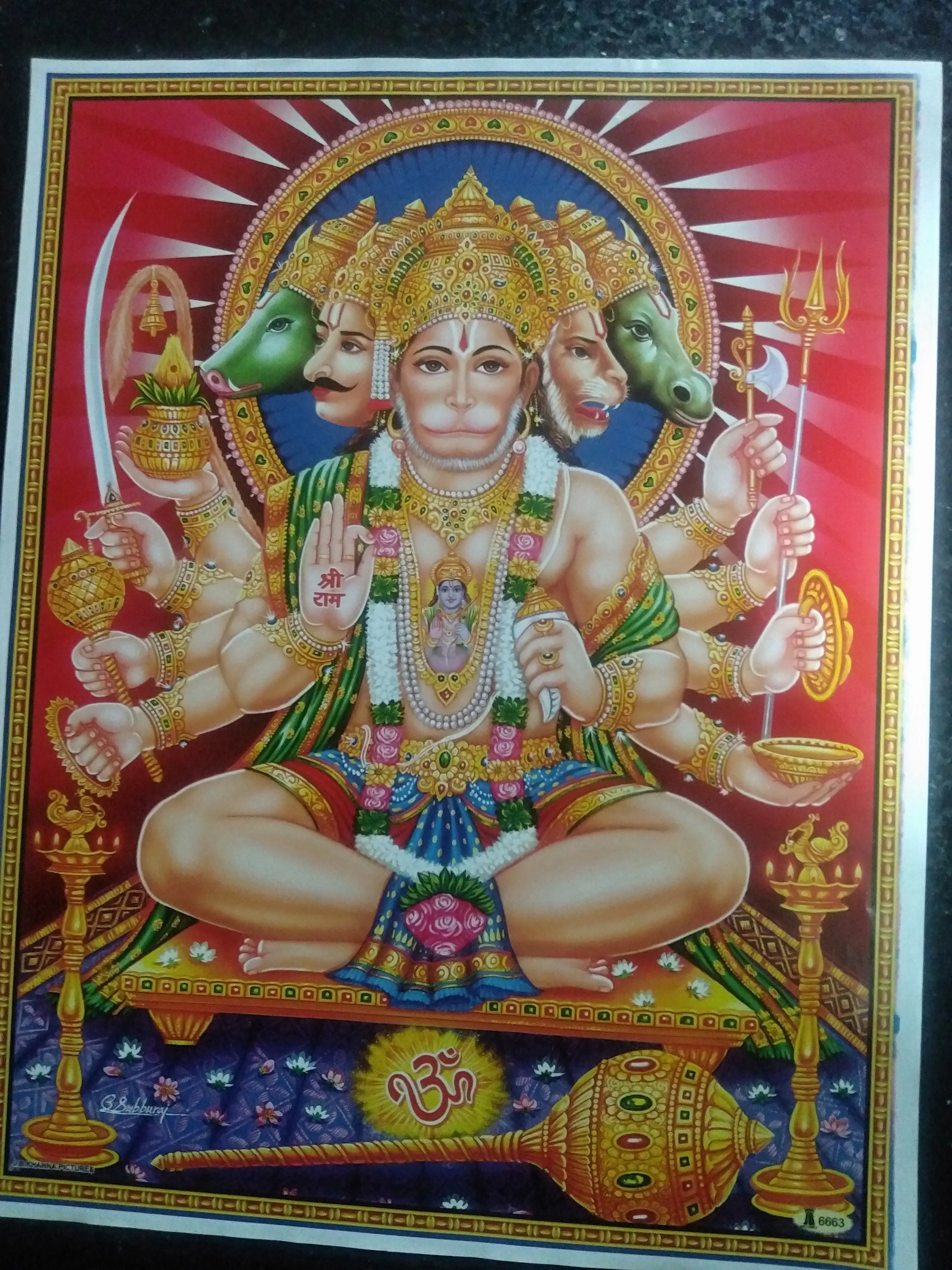 Póster de papel Hanuman