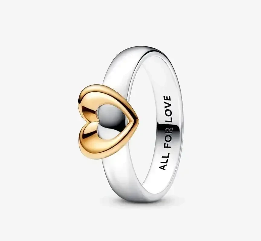 Anillo Corazón Radiante Dos Tonos