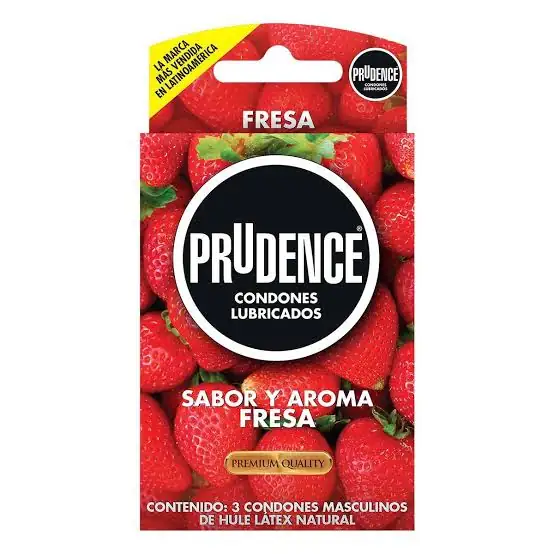 Condones Lubricados Prudence Sabor Fresa