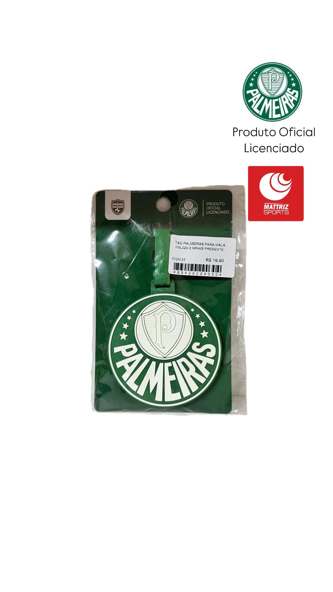 TAG PALMEIRAS PARA MALA 