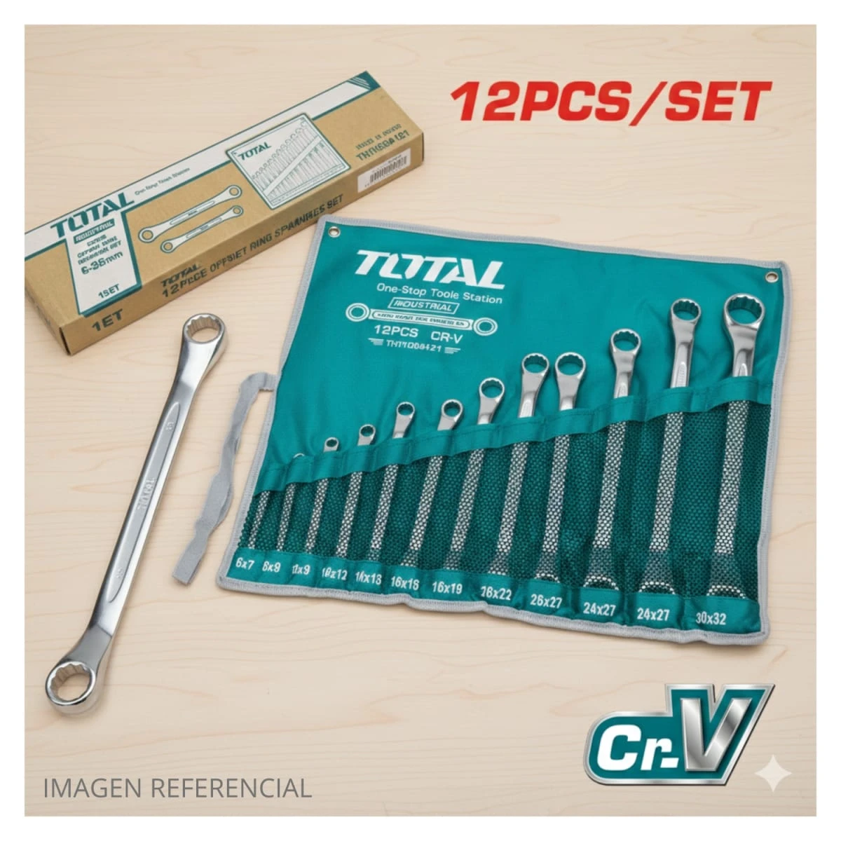 THT1024121 Set de llaves corona acocada 6-32mm 12pcs total  2
