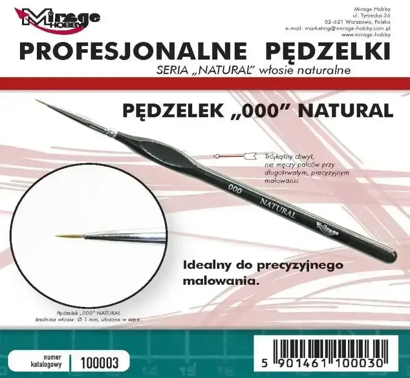 MIRAGE PINCEL NATURAL n.º 3/0 (cerdas naturales)