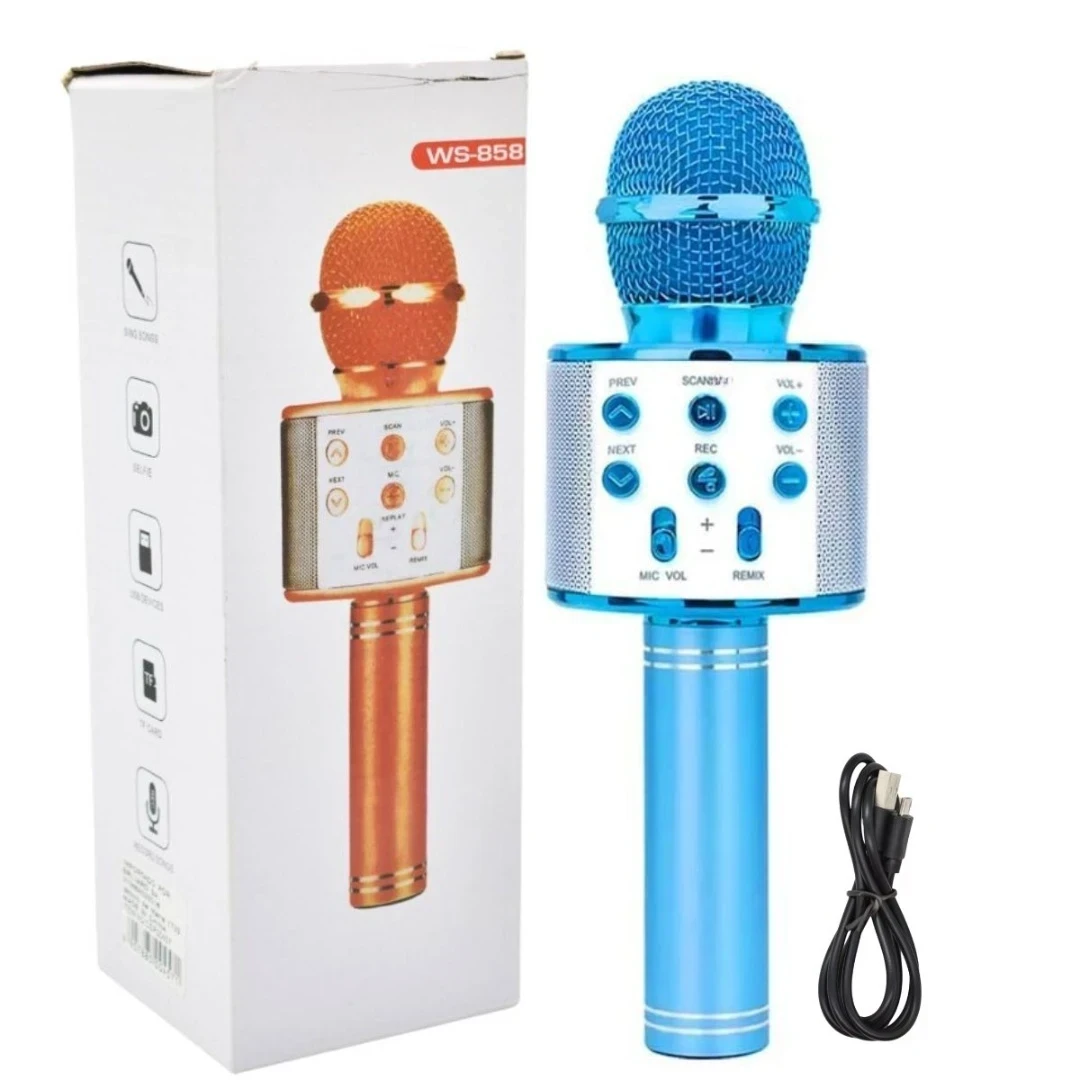 Microfono Bluetooth Inalámbrico Karaoke Con Parlante 2
