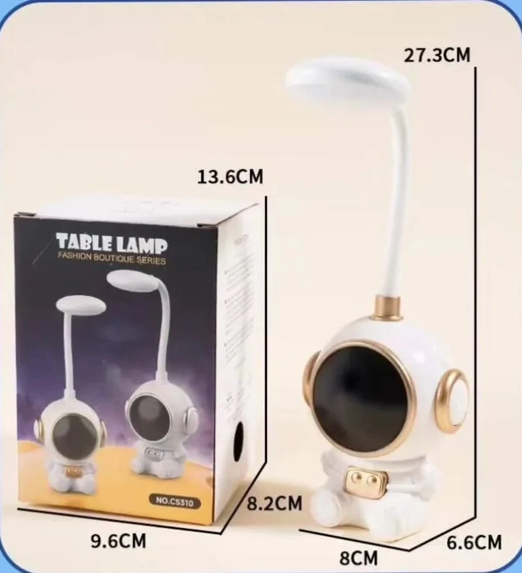 Lampara velador astronauta blanco  3
