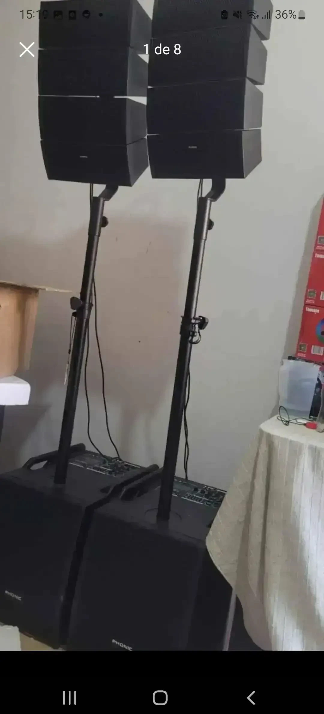 SISTEMA ARRAY PHONIC 15" ACTIVOS  EQUIPO PROFESIONAL PHONIC   💥BLUETOOTH 3.0. 💥USB 2.0 💥ECUALIZADOR DE 5 BANDAS EN CADA BAJO ACTIVO 💥BAJOS ACTIVOS 15" 💥8 SALETITES DE 5"  💥POTENCIA DE 6000W 💥8 ENTRADAS DE MICROFONOS CON ECUALIZADOR INDEPEDIENTE  ENTRADA Y SALIDA DE AUDIO EN RCA   NOS ENCONTRAMOS EN CBBA   ENVIOS A TODA BOLIVIA✈️ PRECIOS ESPECIALES POR MAYOR 2