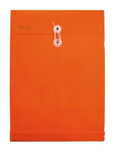 Sobre naranja c/ rondana plástico t/oficio 
