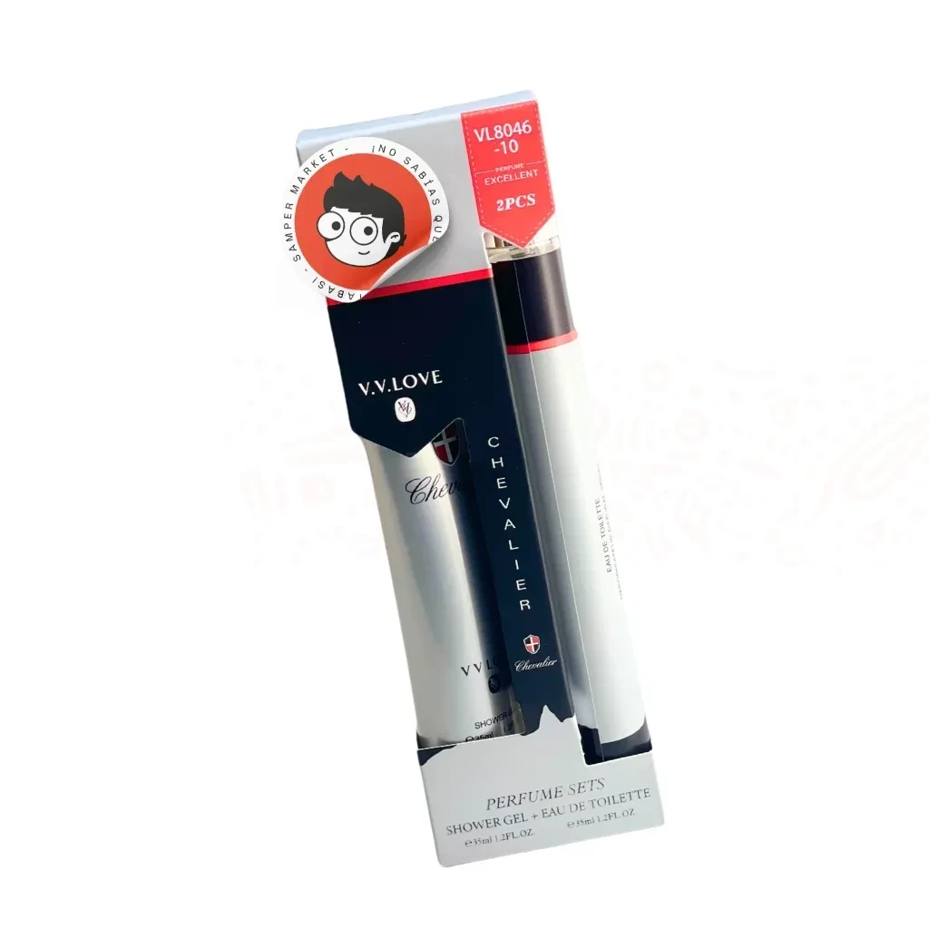 Perfume & Gel de Baño 2 Pcs Chevalier Gris – Bolsillo 35ml