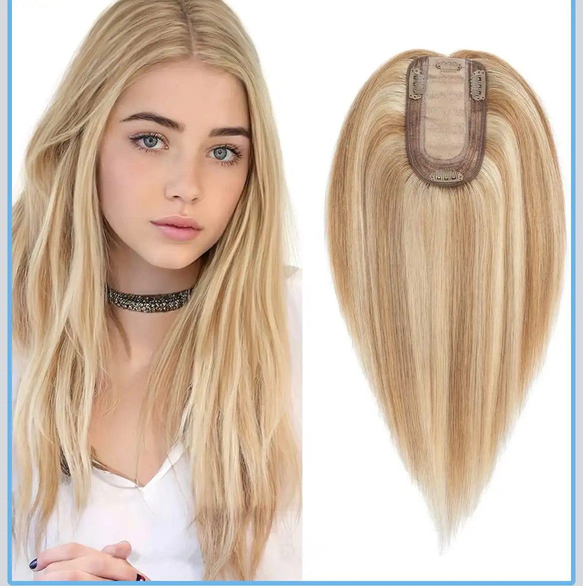 Topper cabello humano 18 pulgadas 