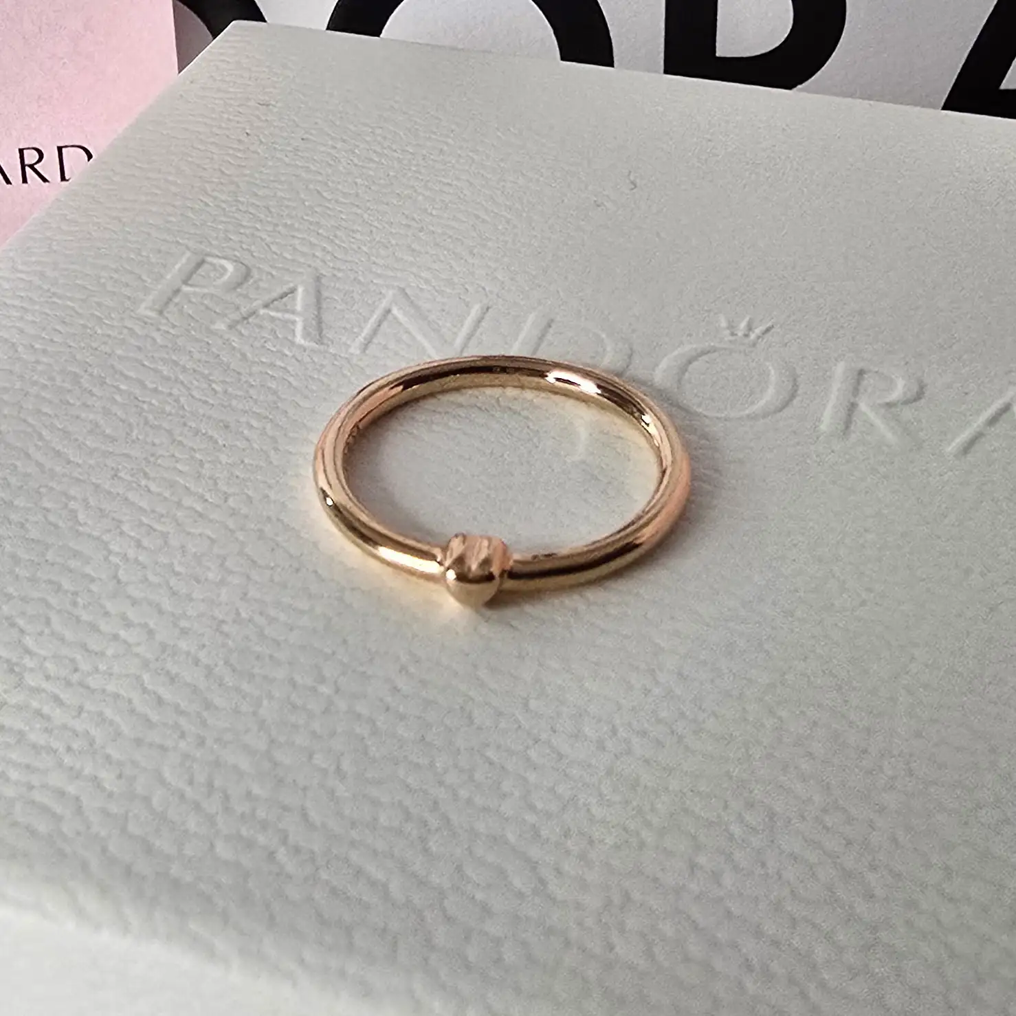 Pandora Rose Gold puzzle heart Rose gold ring 2