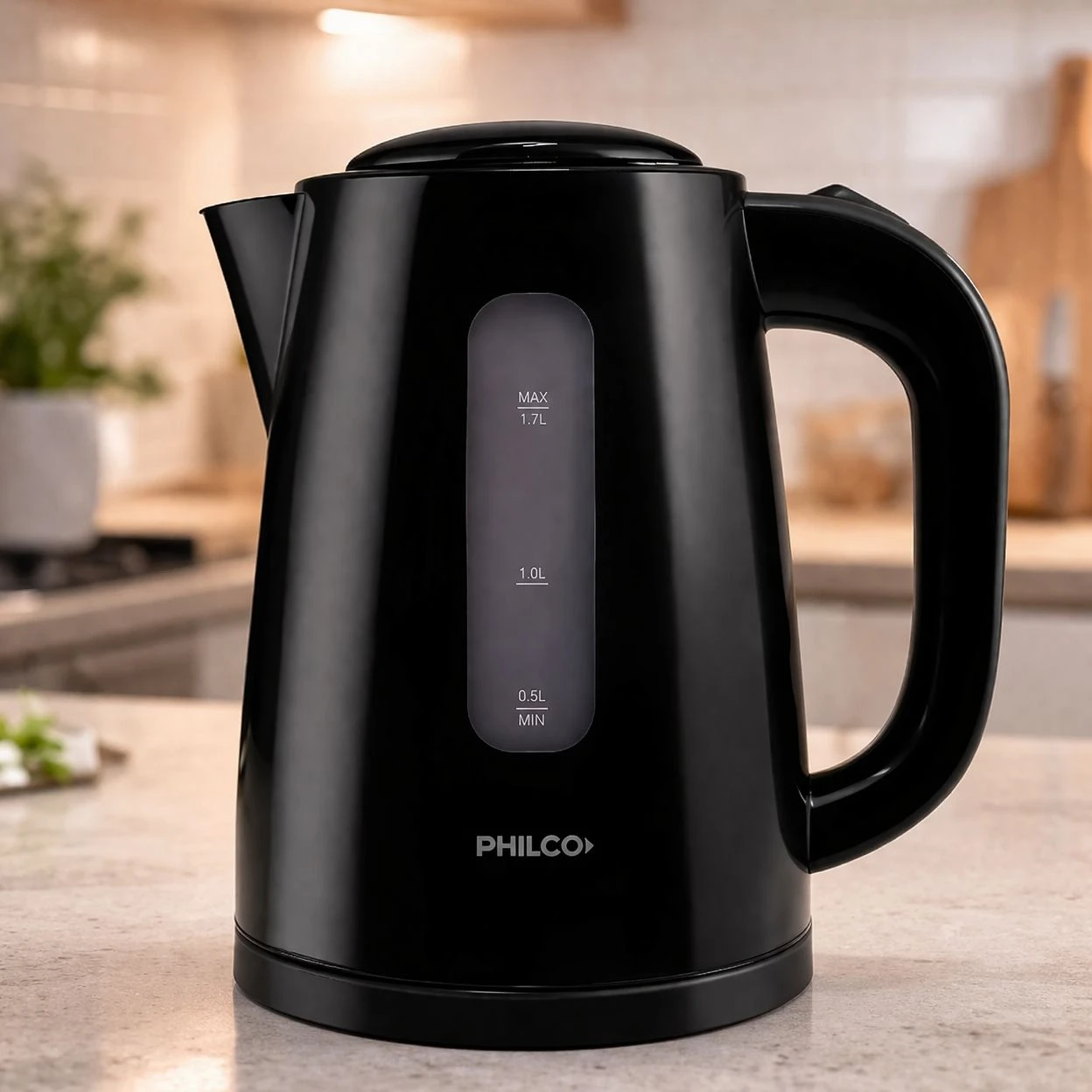 PAVA ELECTRICA PHILCO NEGRA SIN CORTE MATE 1.7LTS