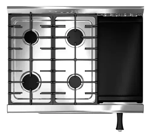 Cocina Morelli 4 Horn. + Plancha MultiGrill Saho 82cm T/Vidrio 3