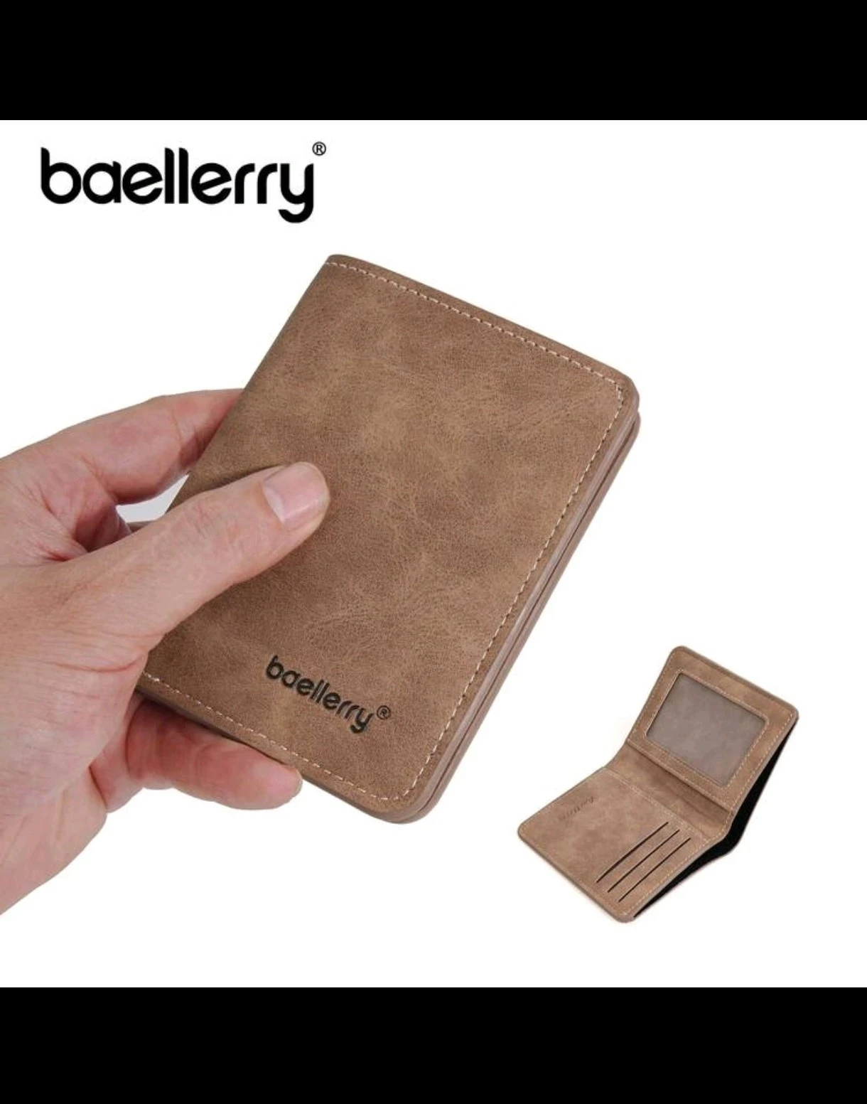 Cartera de Caballero Bifold Delgado con Protección RFID Baellerry 3