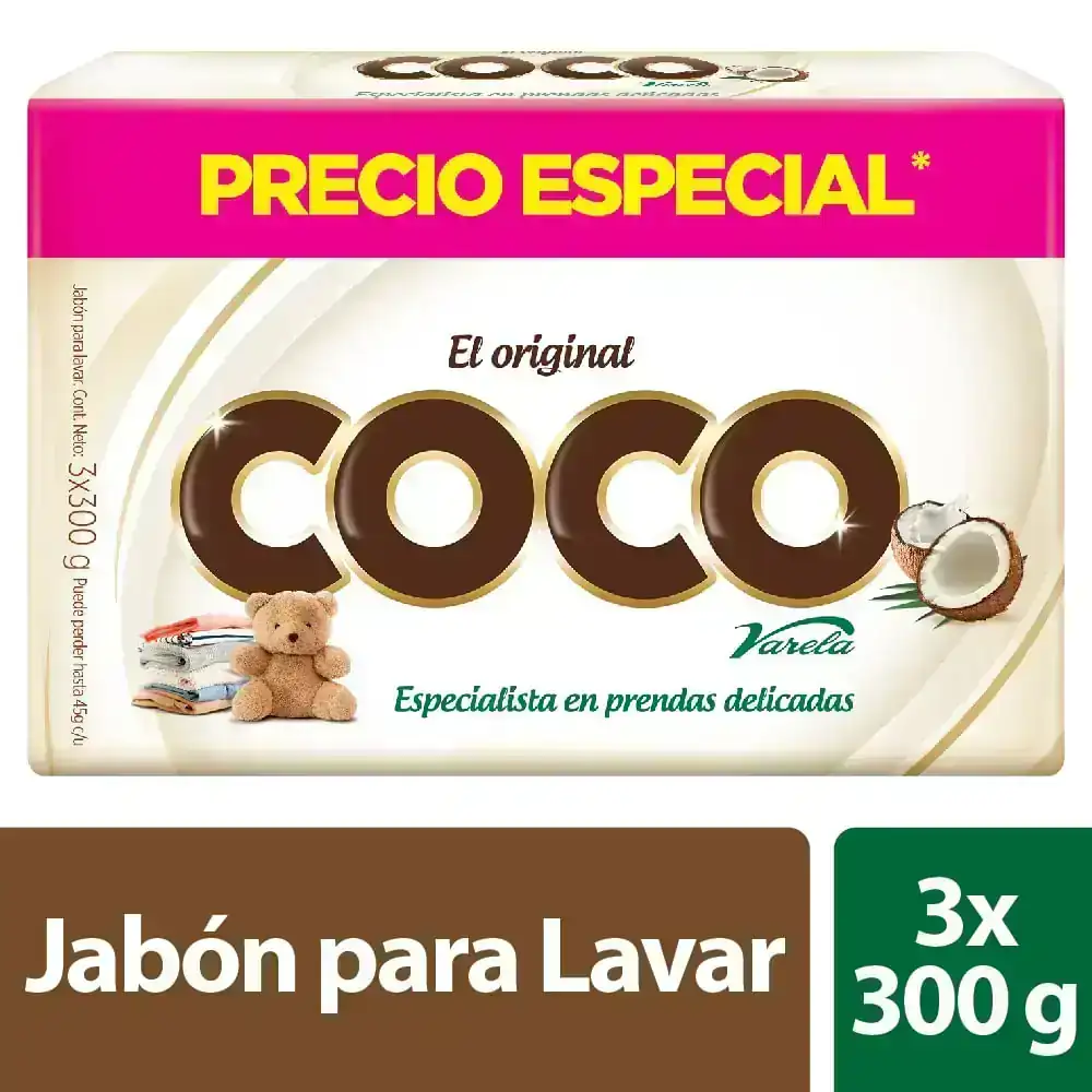 Jabon Coco x 3und - 300g c/u