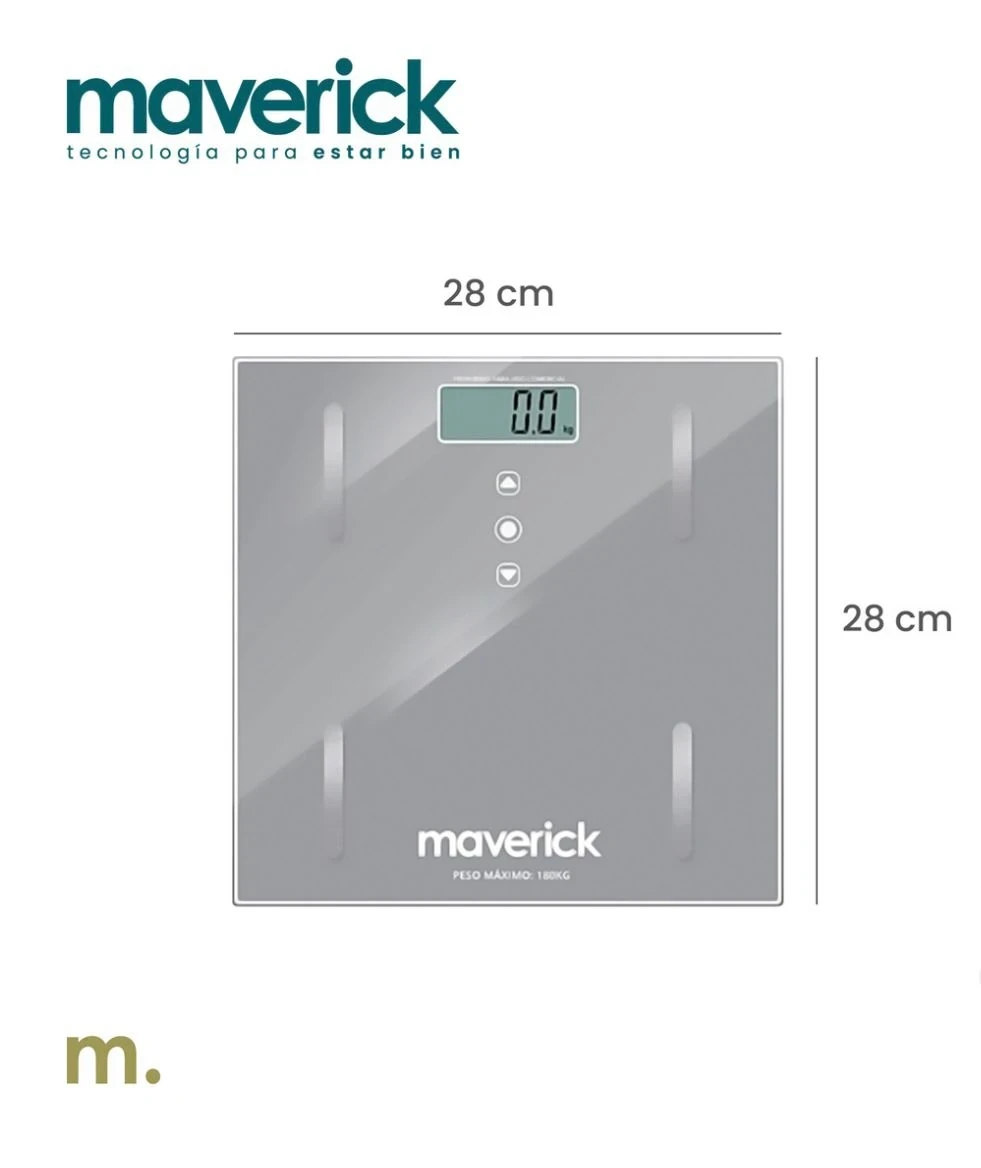 BALANZA DIGITAL PERSONAL DE BAÑO MAVERICK