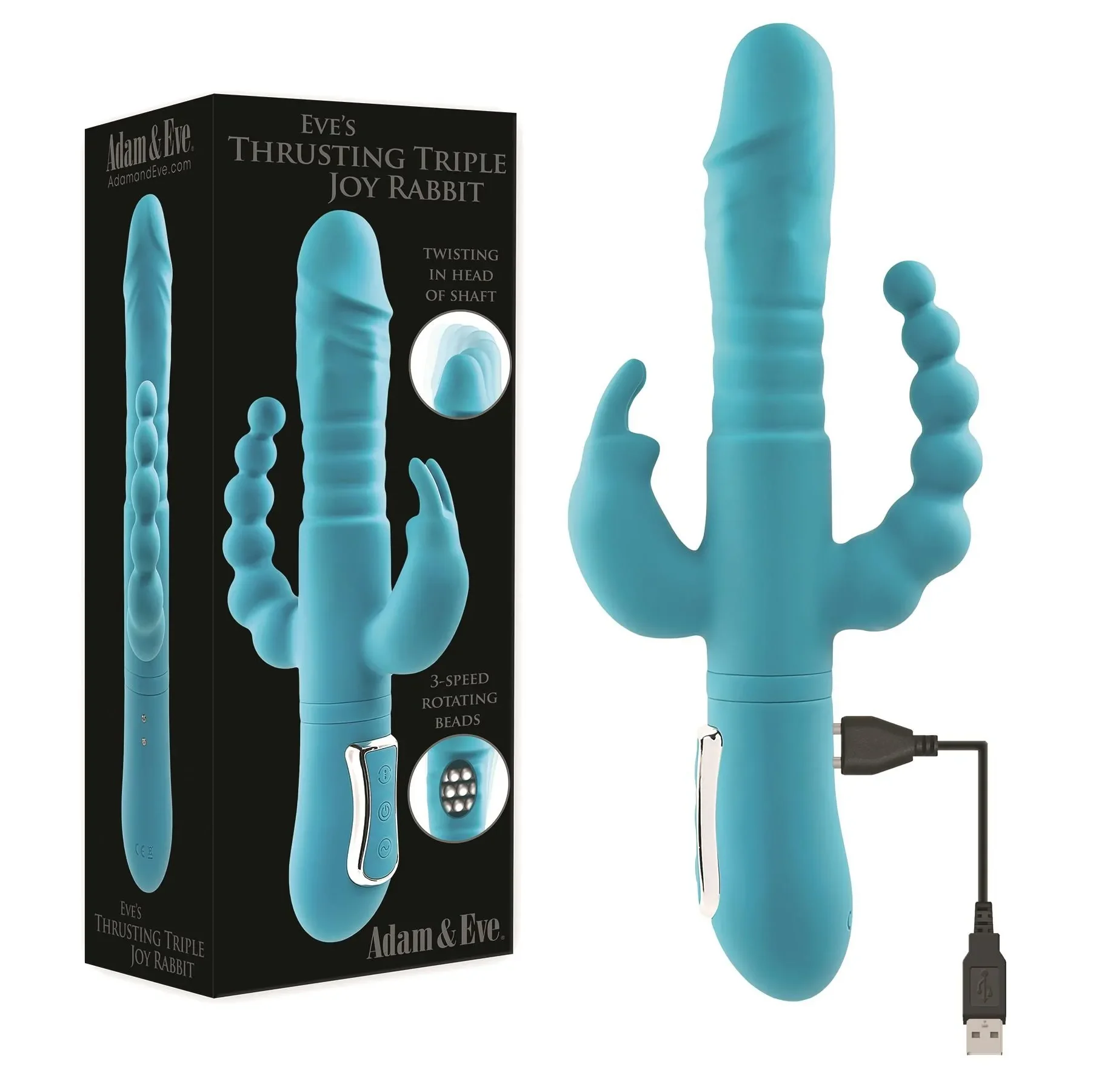 Eve’s Thrusting Triple Joy Rabbit Blue