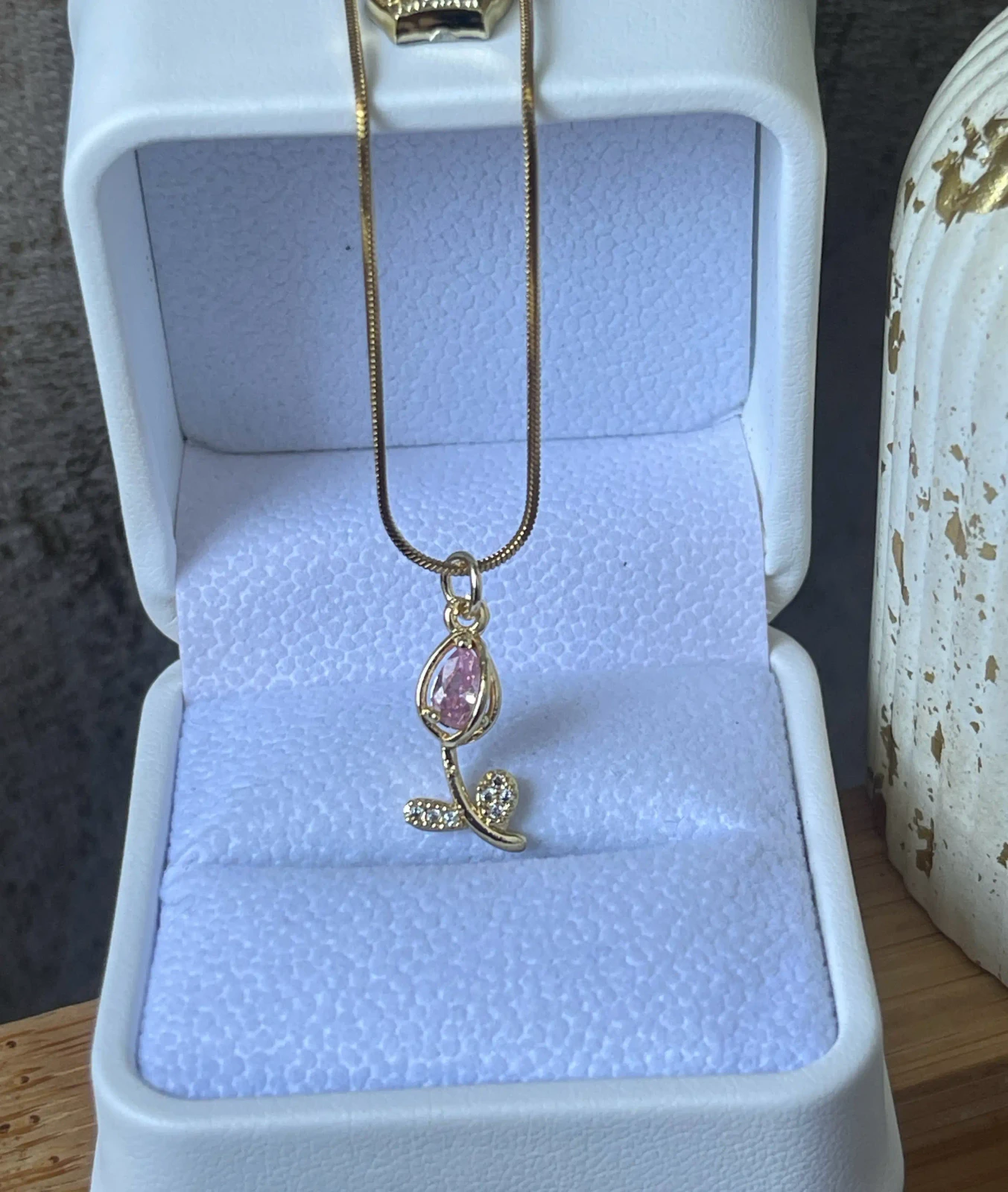 CADENA TULIPAN ROSA
