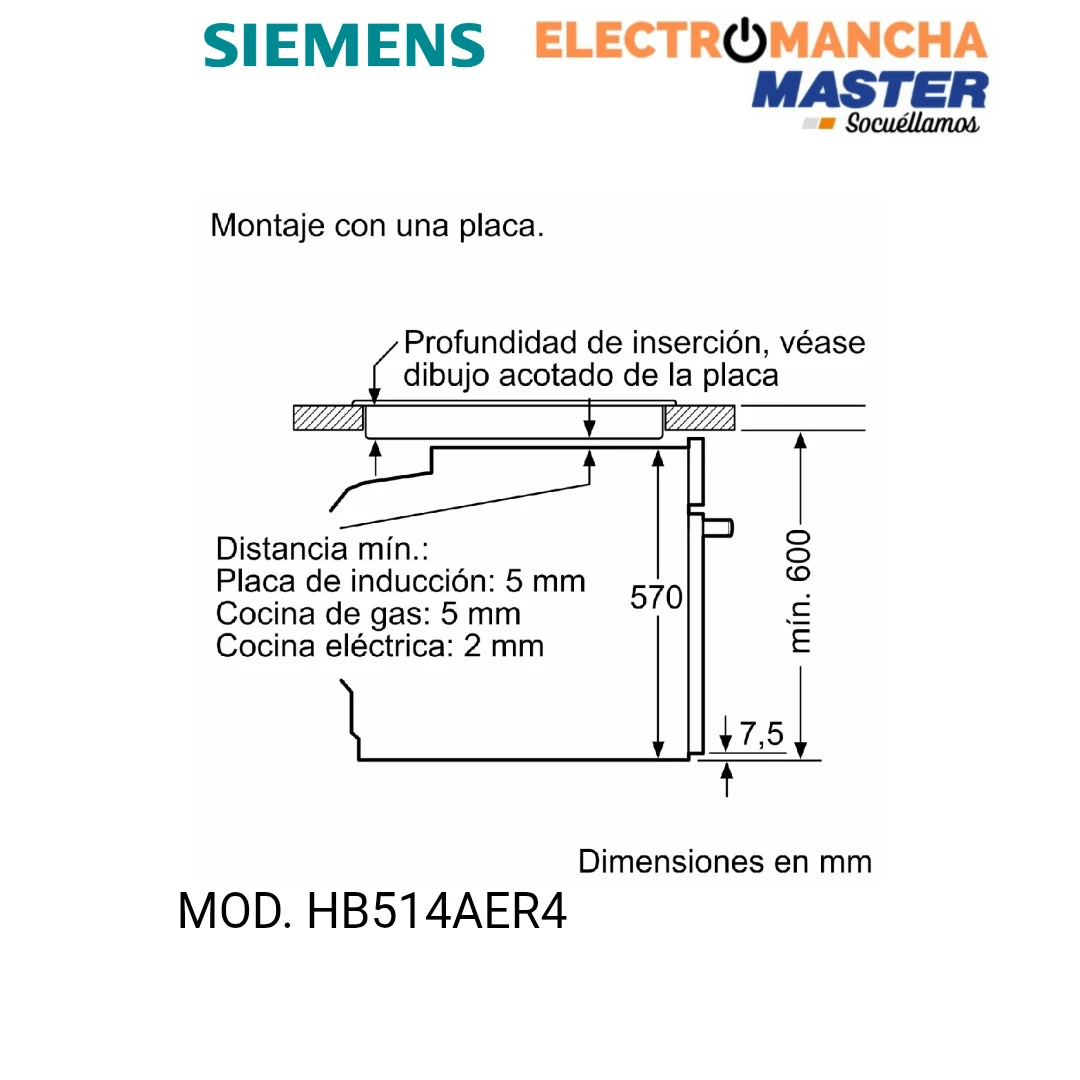 HORNO SIEMENS HB514AER4 MULTIFUNCION CRISTAL NEGRO A+ 9