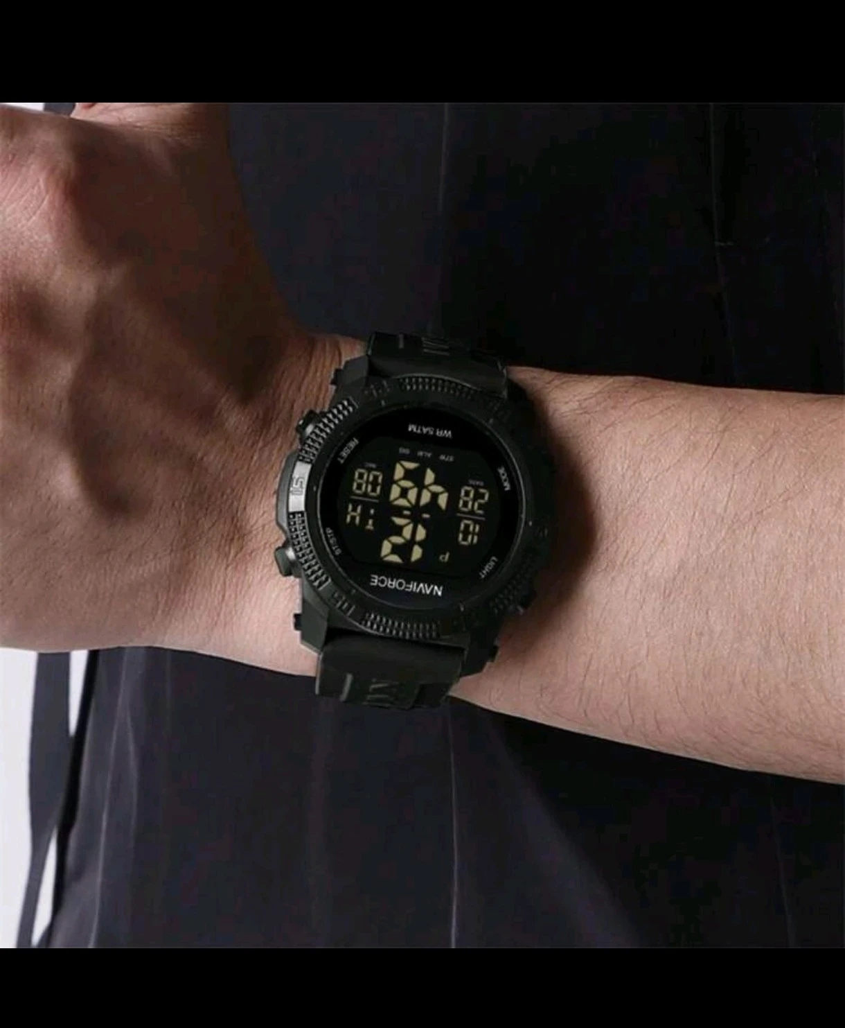 Reloj Digital Deportivo Naviforce NF7104 Total Black 4