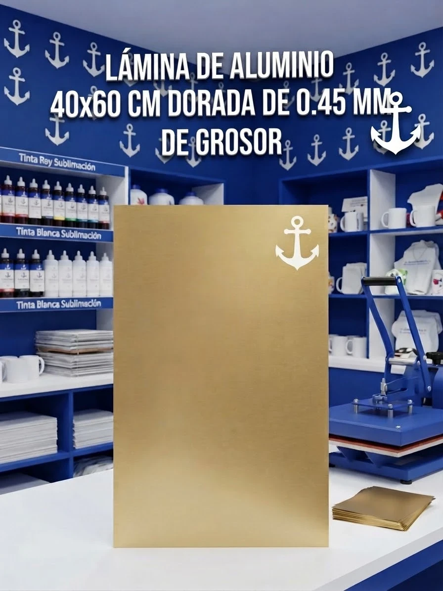 Lamina Dorada 40*60 Sublimable 0.45mm