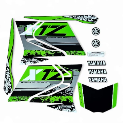 XTZ 125 Calcomanias 2022 Fun Ride Verde con negro