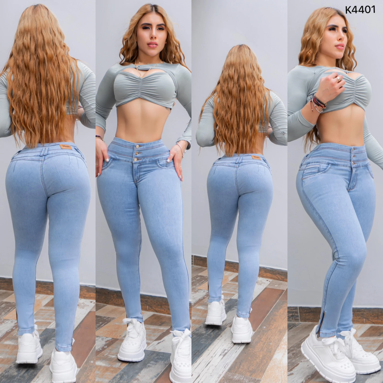 Skinny pretina Ancha azul 