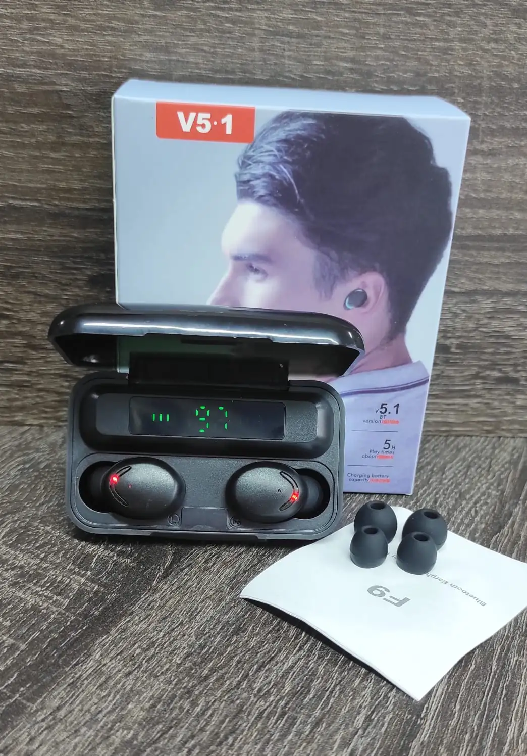 Audifonos Bluetooth Inalambricos Tactiles Led Power Bank 2