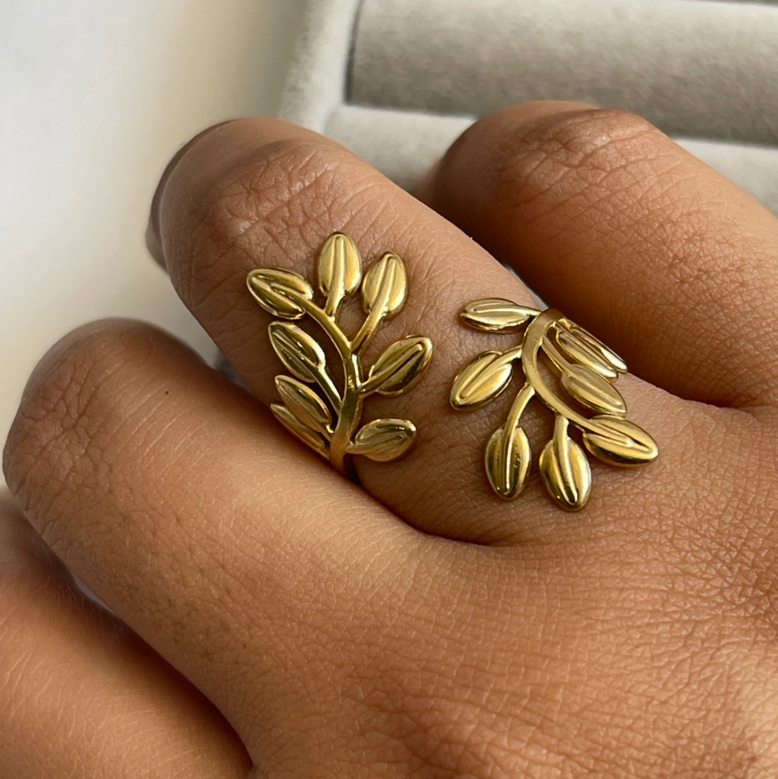 Anillo maxi espigas