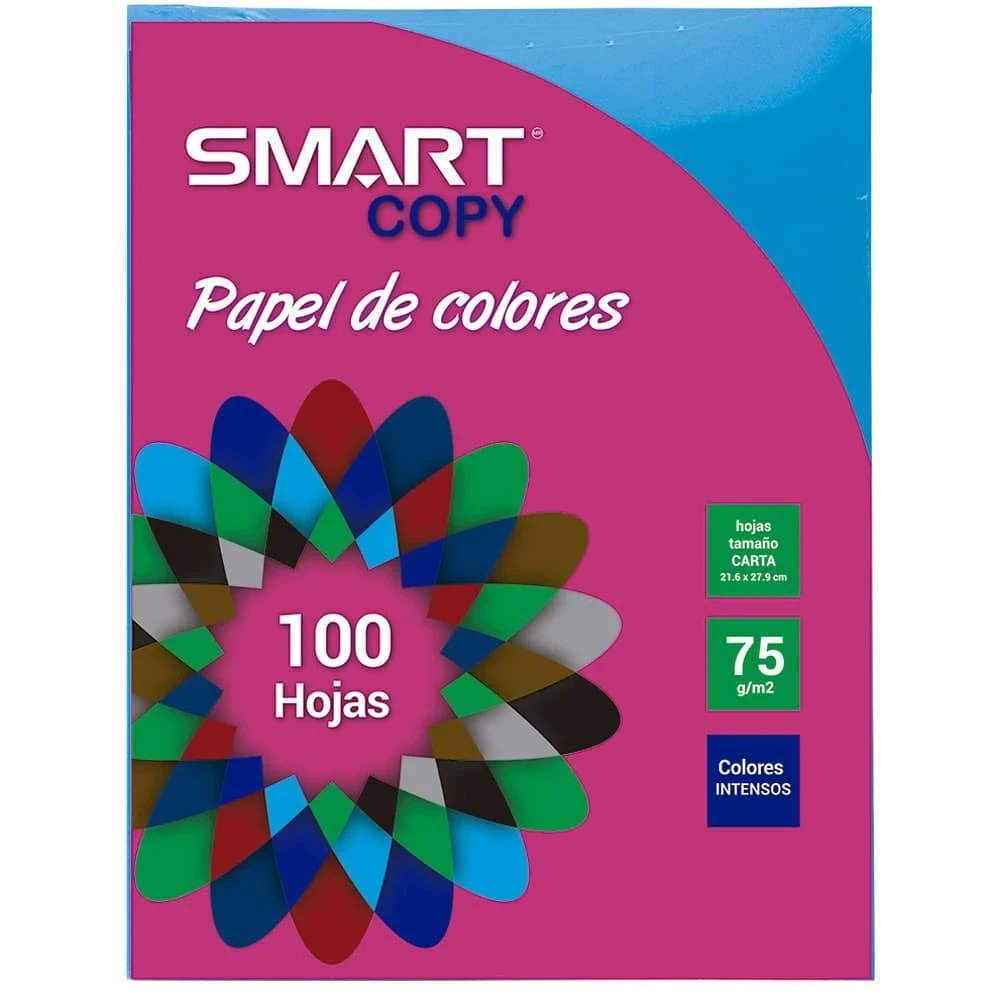 Hojas azul turquesa 100 t/carta