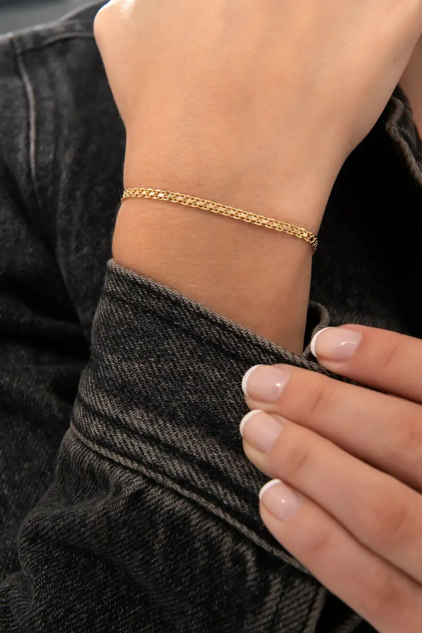 Pulsera Tejido Chino 3mm 16cms + Extensor  3