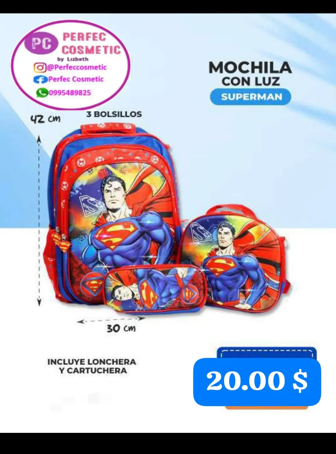 Mochila con Luz niña/niño 