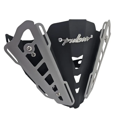 NS 160 / NS 200 / Cupula acero negro logo 3d cromado / incluye par de aletas gris ML