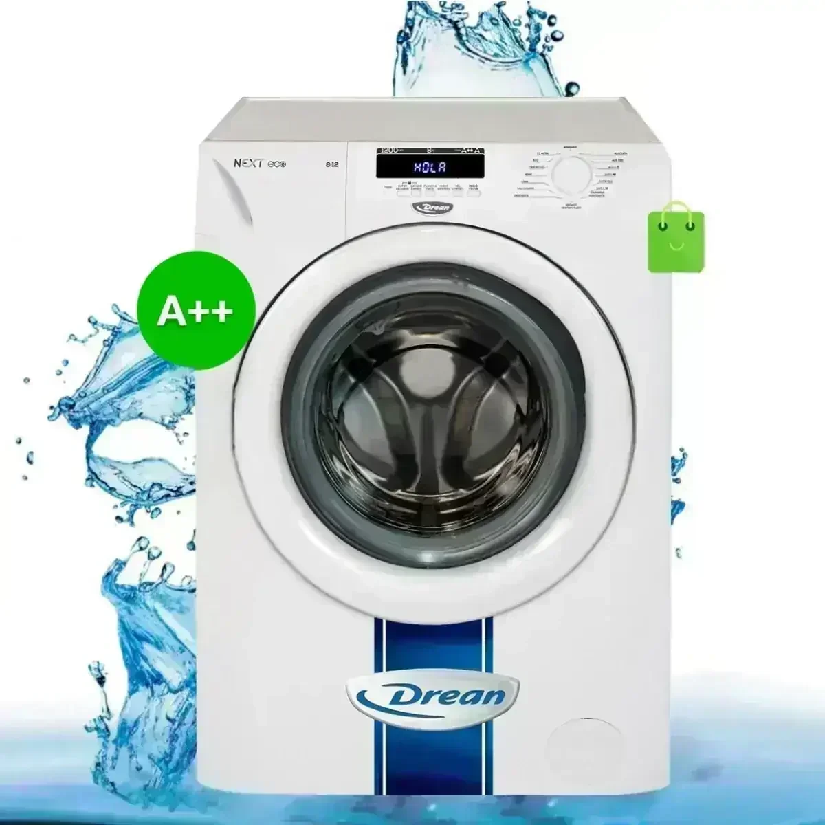 Lavarropas Drean 8 Kg Next 8.12 Eco 1200rpm Blanc