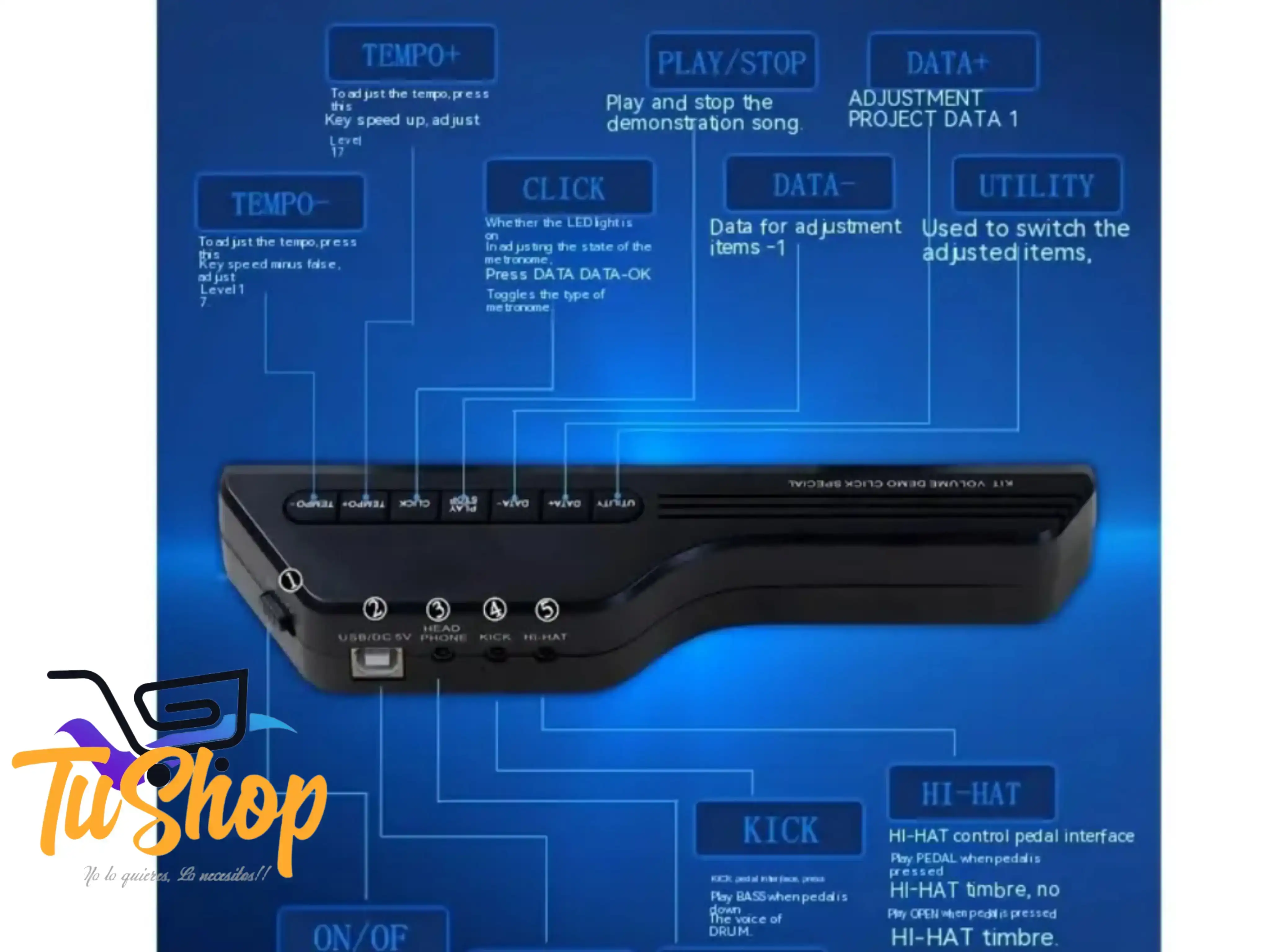 Bateria Electrónica 7Pads 4
