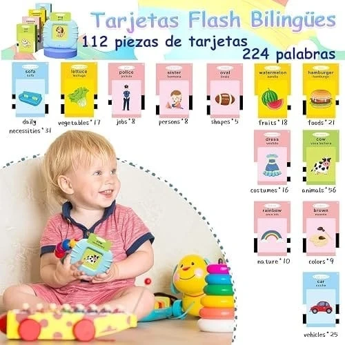 LECTOR de tarjetas educativas BILINGÜE  4
