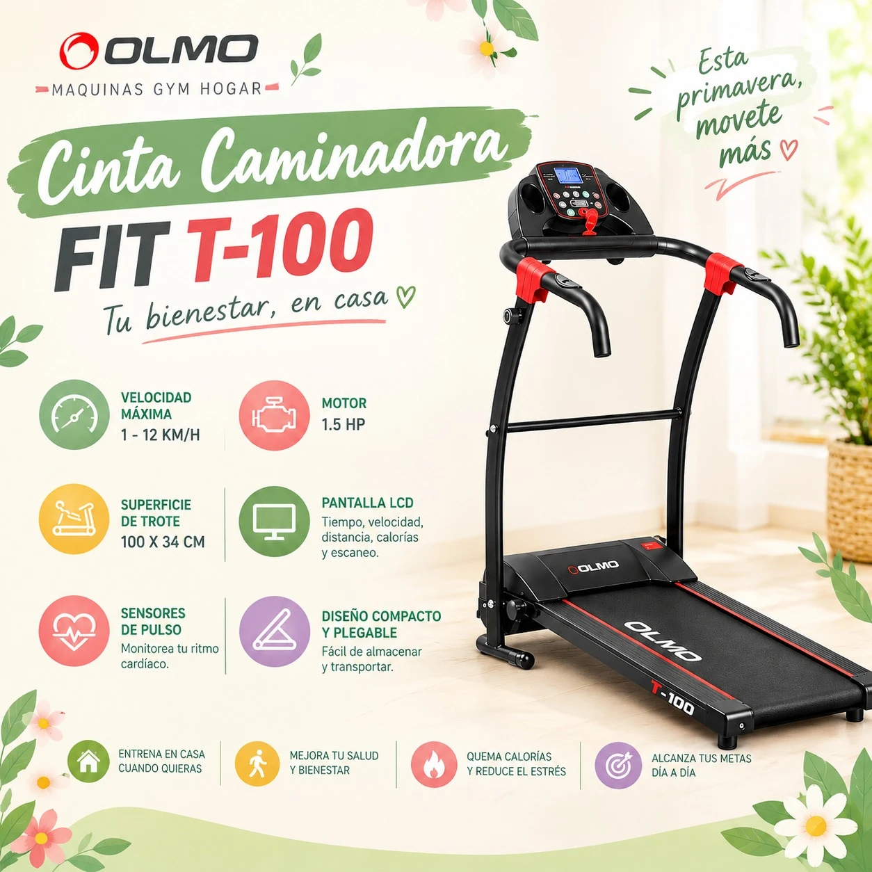 CINTA CAMINADORA OLMO FIT T-100