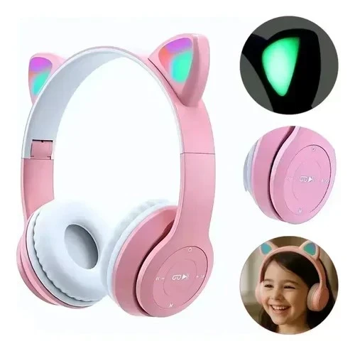 Auriculares Bluetooth P47 Kids / MicroSD / AUX / FM 