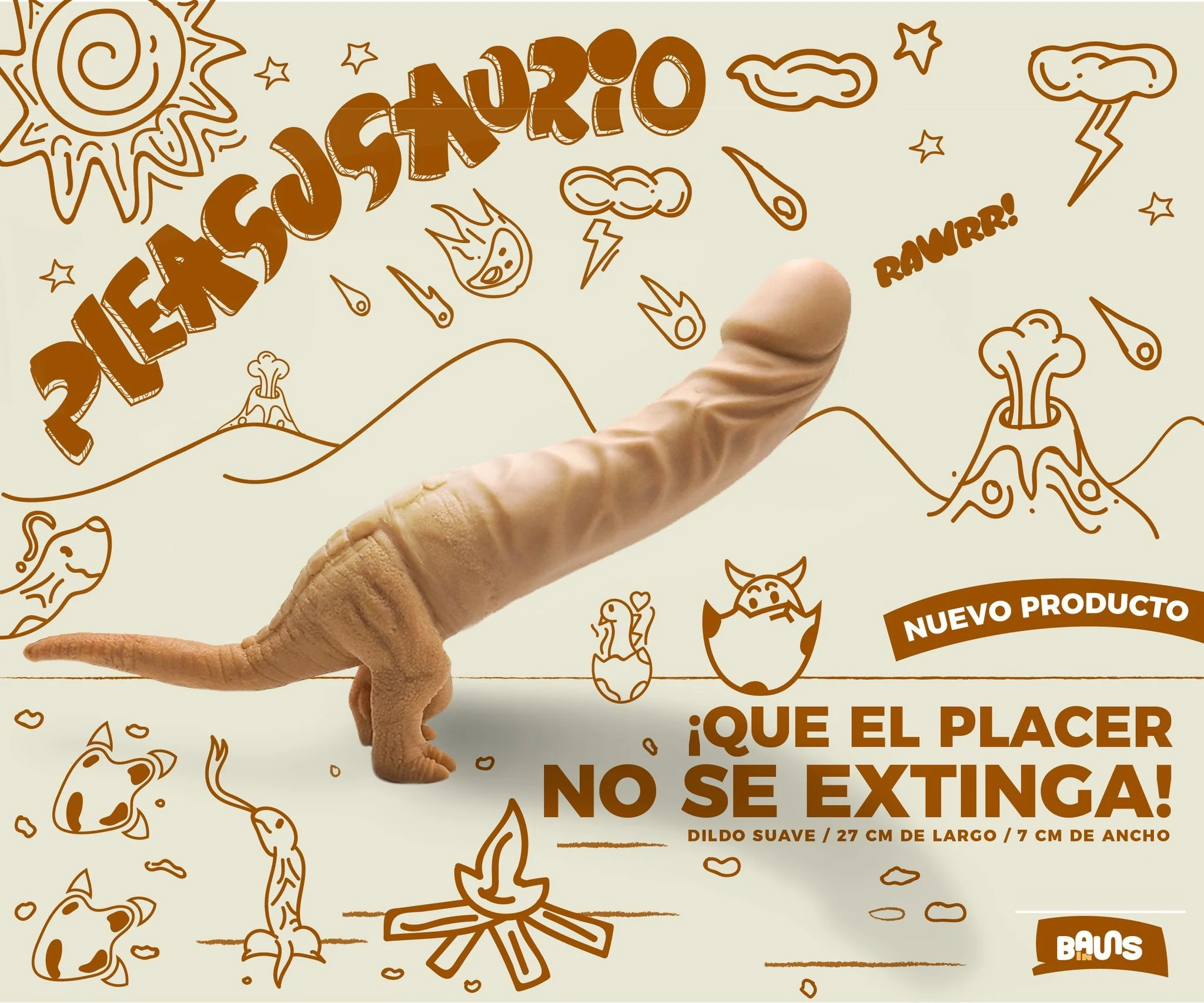 Dildo Suave Pleasusaurio