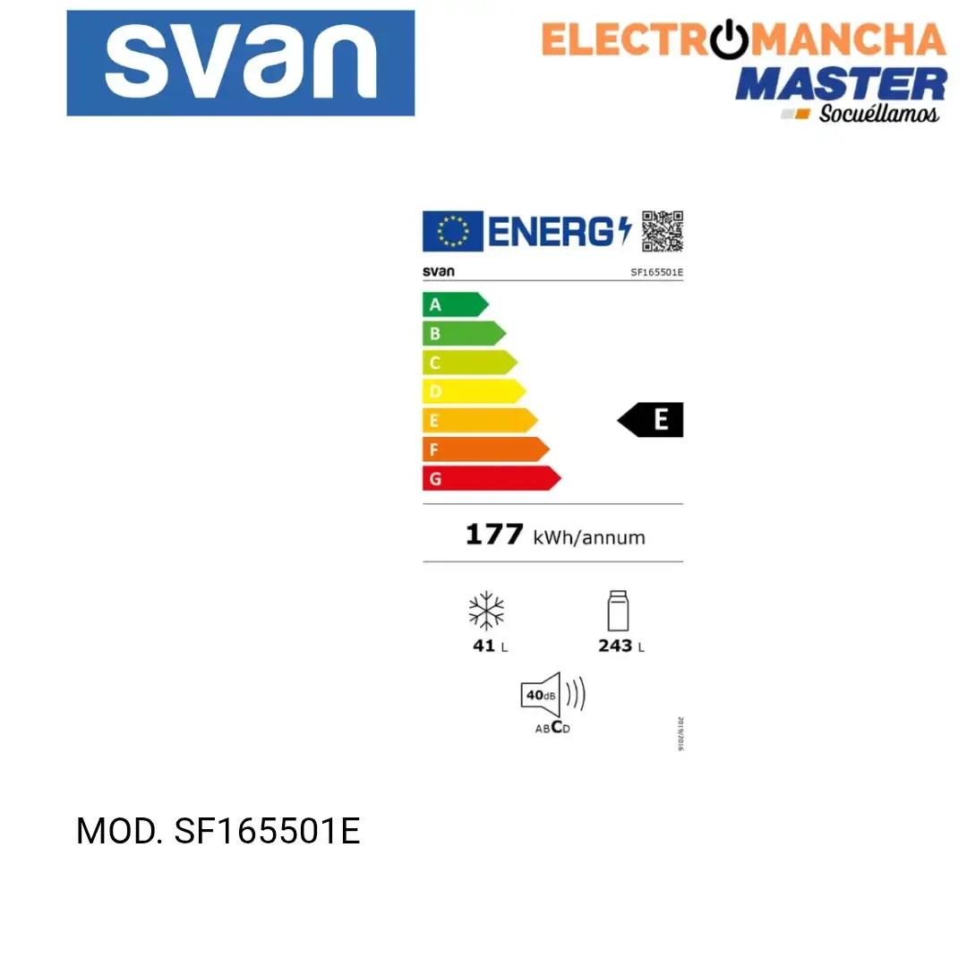 FRIGO 2 PUERTAS SVAN SF165501E CICLICO 1,61*55 E 4