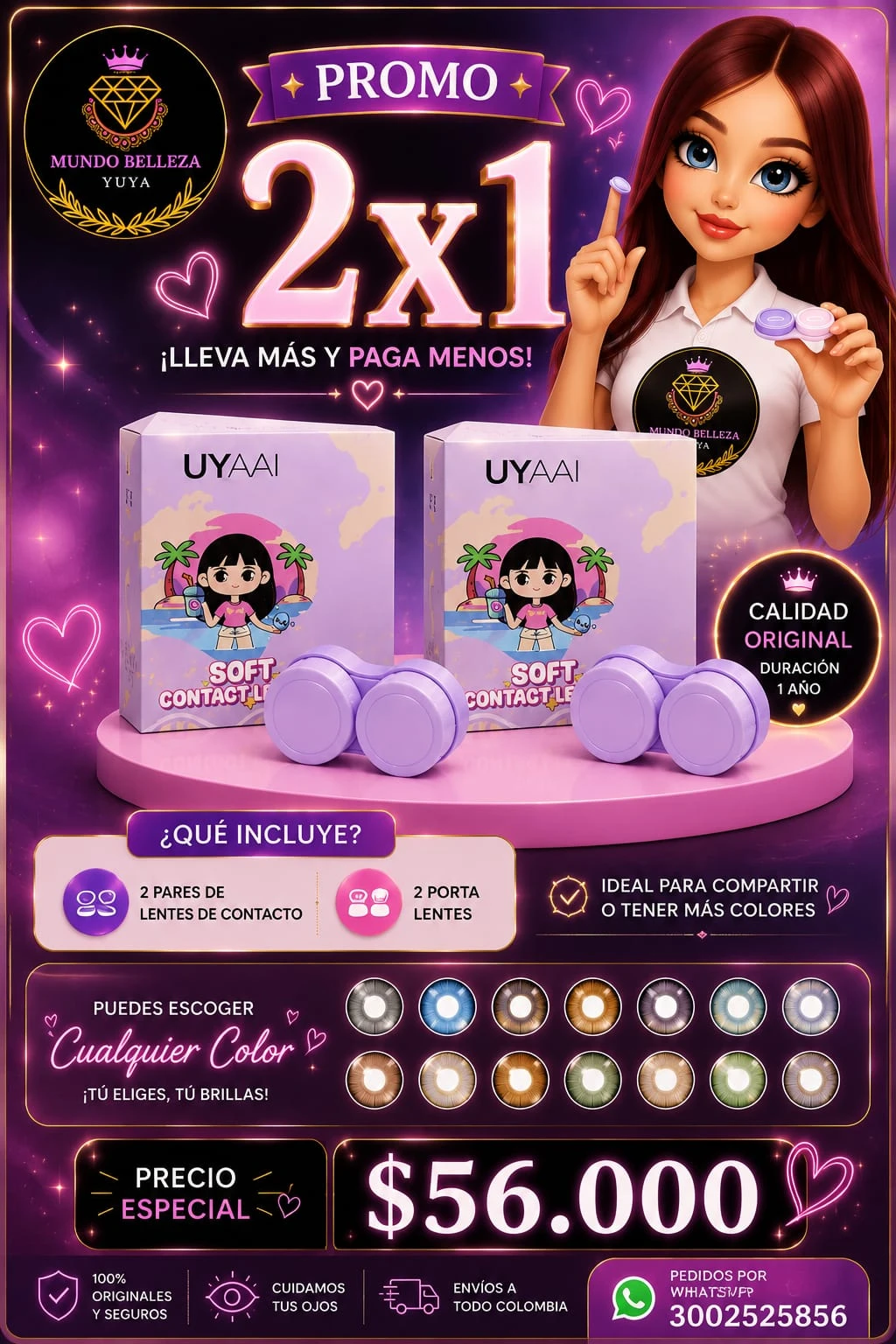 PROMO 2X1 (2 PARES DE LENTESDE CONTACTO )