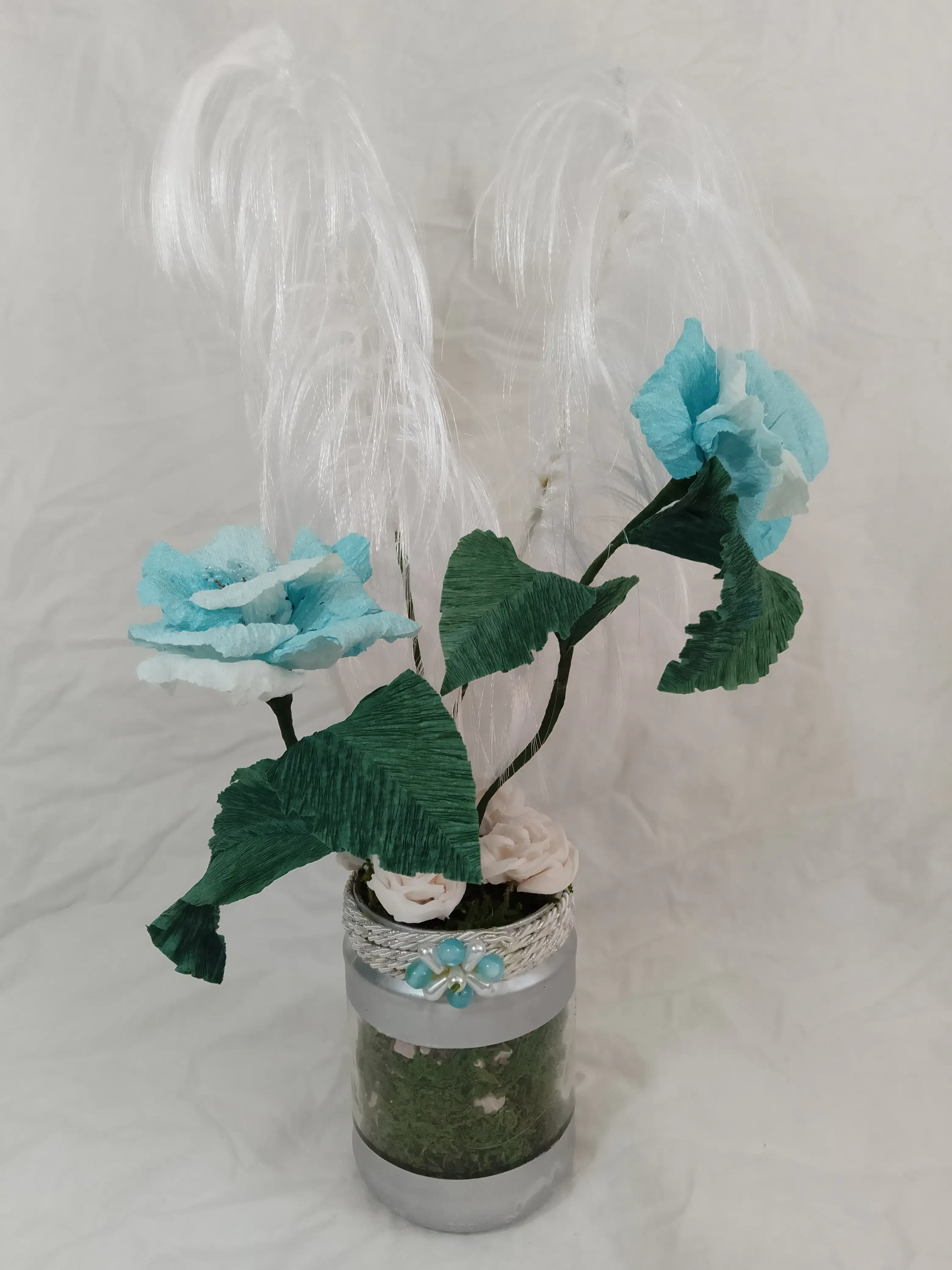 Florero Plumero Blanco  4