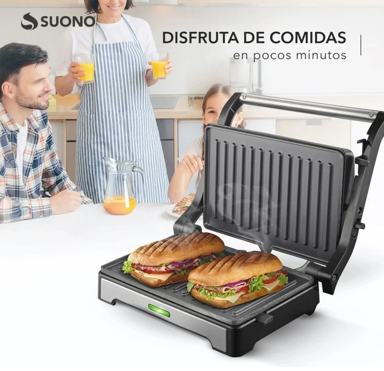 SANDIWECHERA SUONO PARRILLA 1000W ANTIADHERENTE