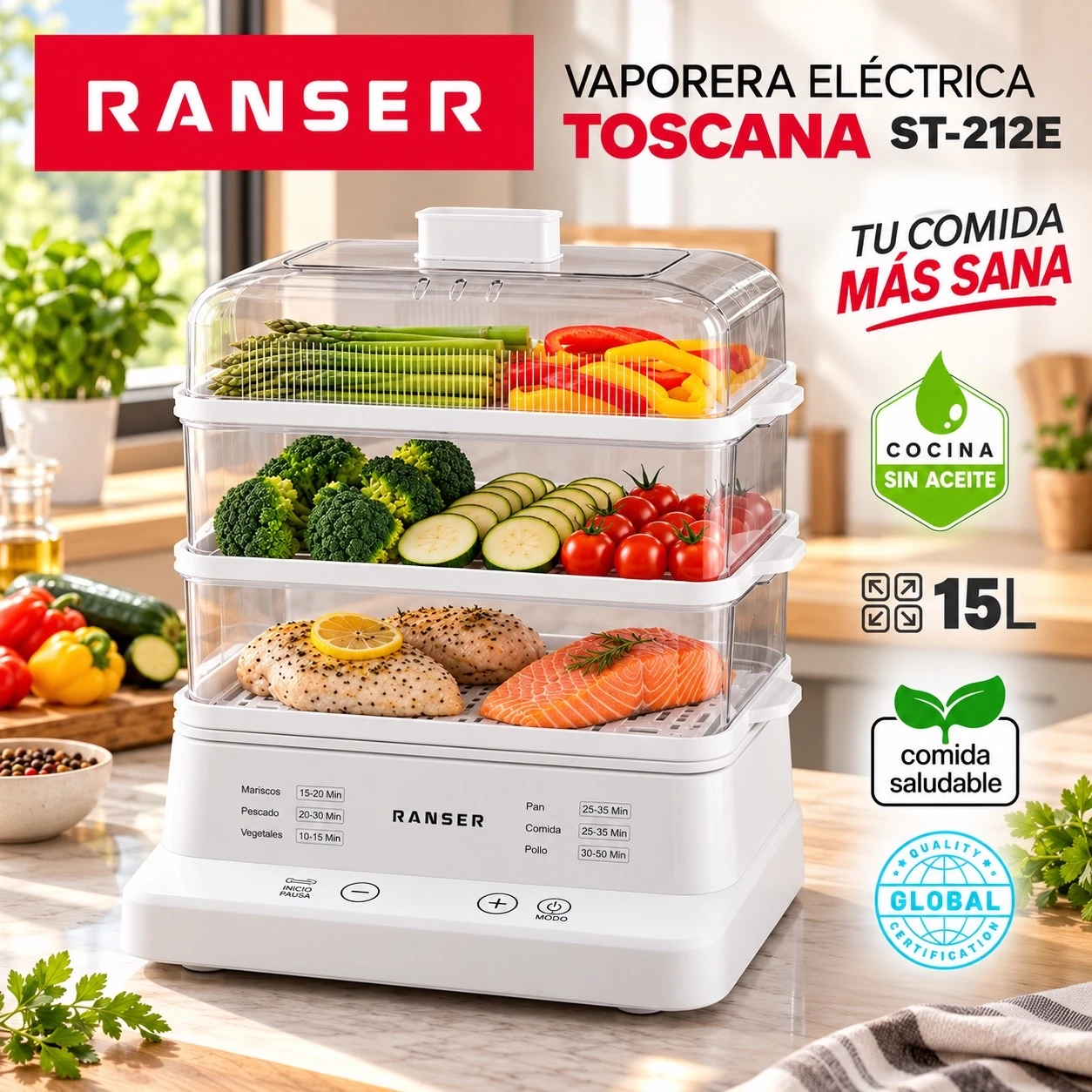 VAPORERA ELECTRICA DIGITAL RANSER 15LTS
