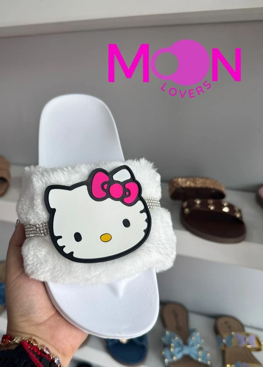 Mod.1005 Sandalia peluche Kitty Blanco 