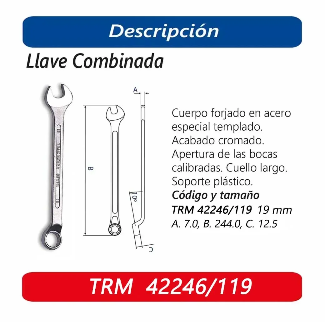 LLAVE COMBINADA TRM 19MM