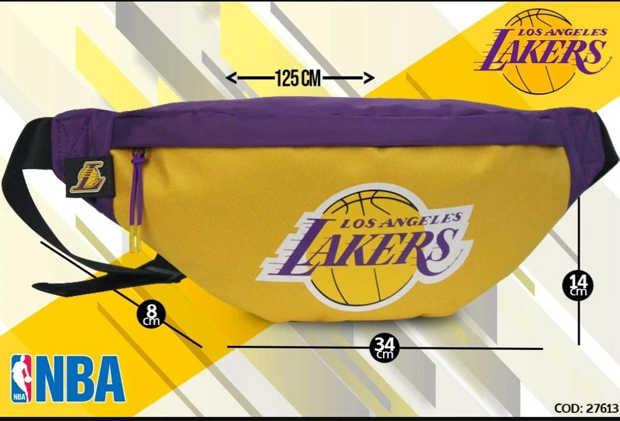 Riñonera NBA LAKERS violeta amarillo 4